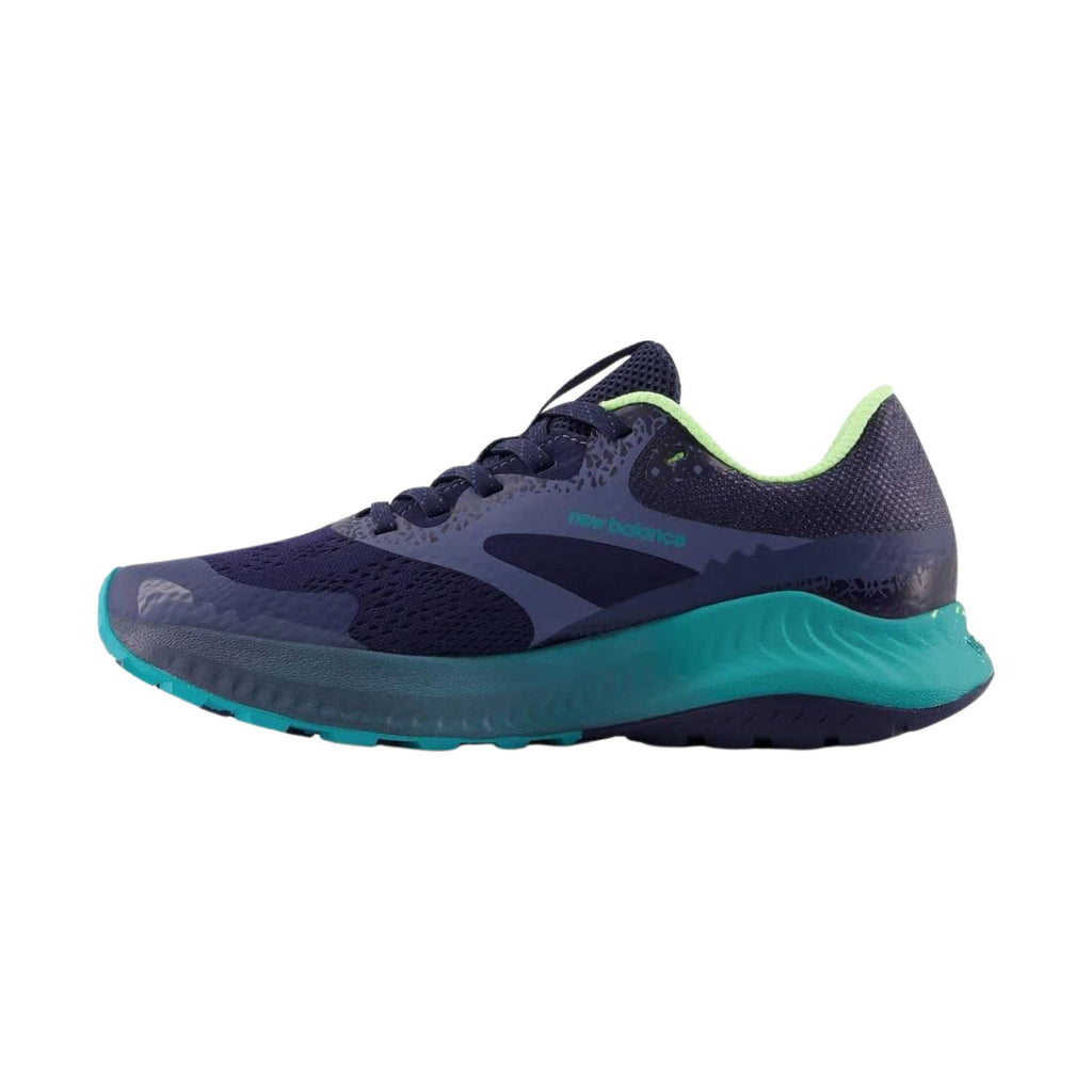 New Balance Women's Dynasoft Nitrel V5 GTX Trail Running Shoes - Natural Indigo/Electric Teal/Bleached Lime Glo - Lenny's Shoe & Apparel