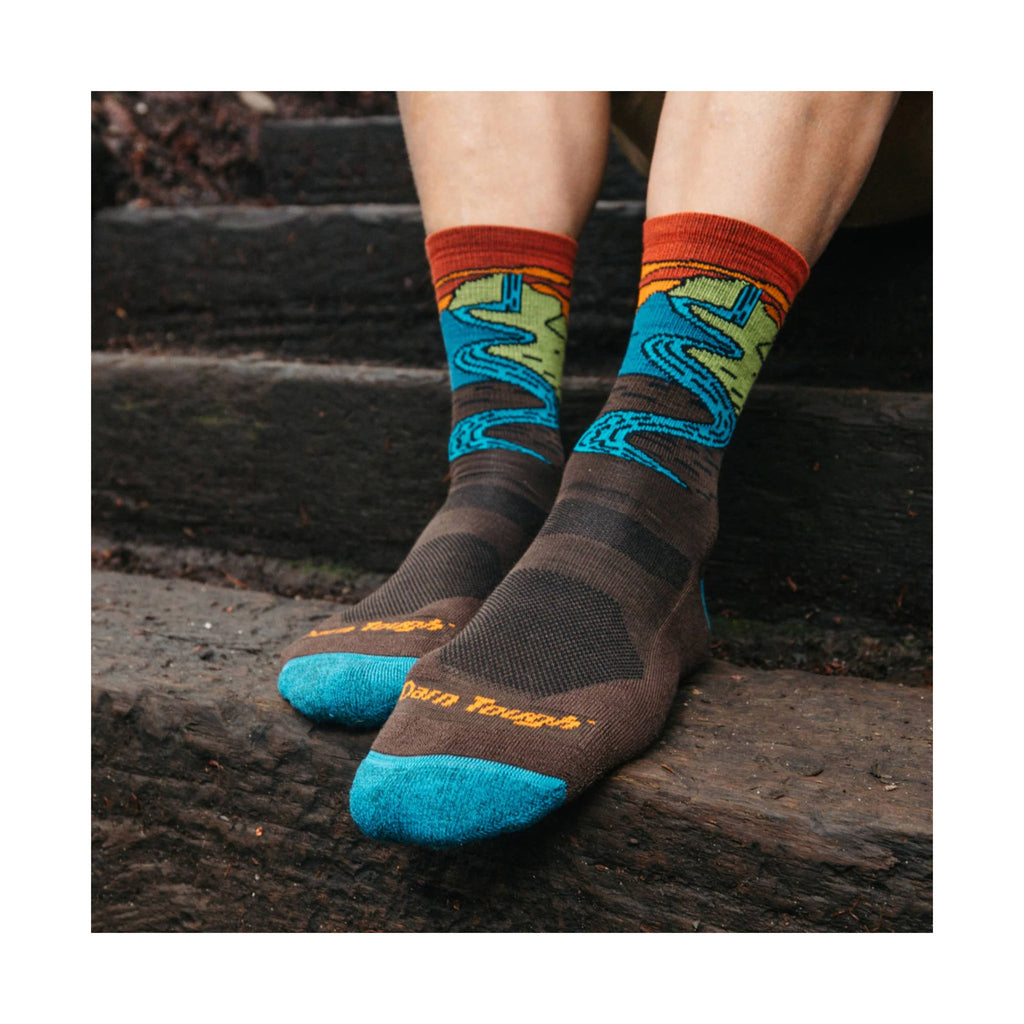 Darn Tough Vermont Men's Chasing Waterfalls Micro Crew Lightweight Hiking Sock - Earth - Lenny's Shoe & Apparel