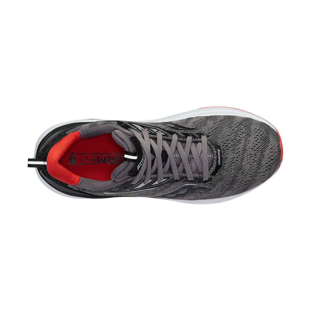 Saucony Men's Echelon 9 Running Shoes - Charcoal/Red Sky - Lenny's Shoe & Apparel