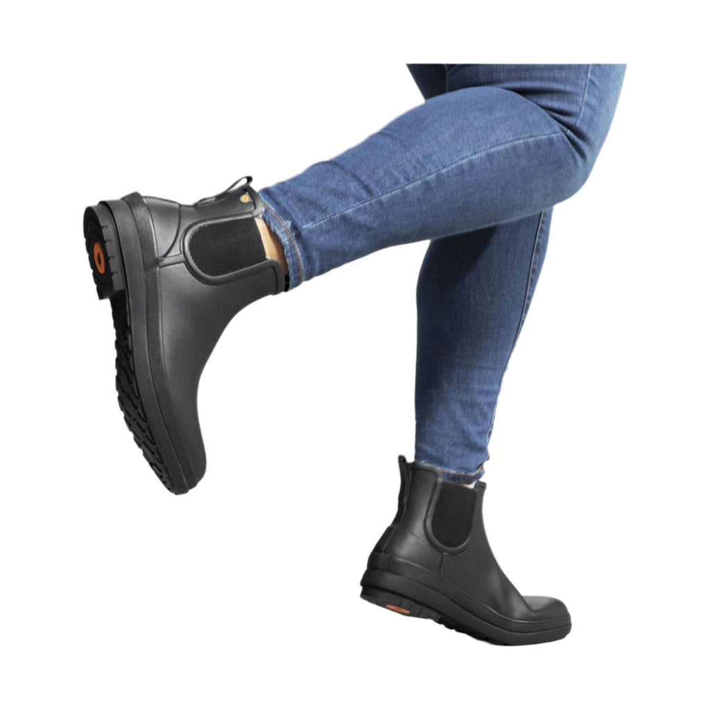 Bogs  Women's Amanda II Chelsea Slip On Rain Boot - Black - Lenny's Shoe & Apparel