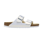 Birkenstock Arizona Birko Flor Embossed Sandal - Shiny White - Lenny's Shoe & Apparel