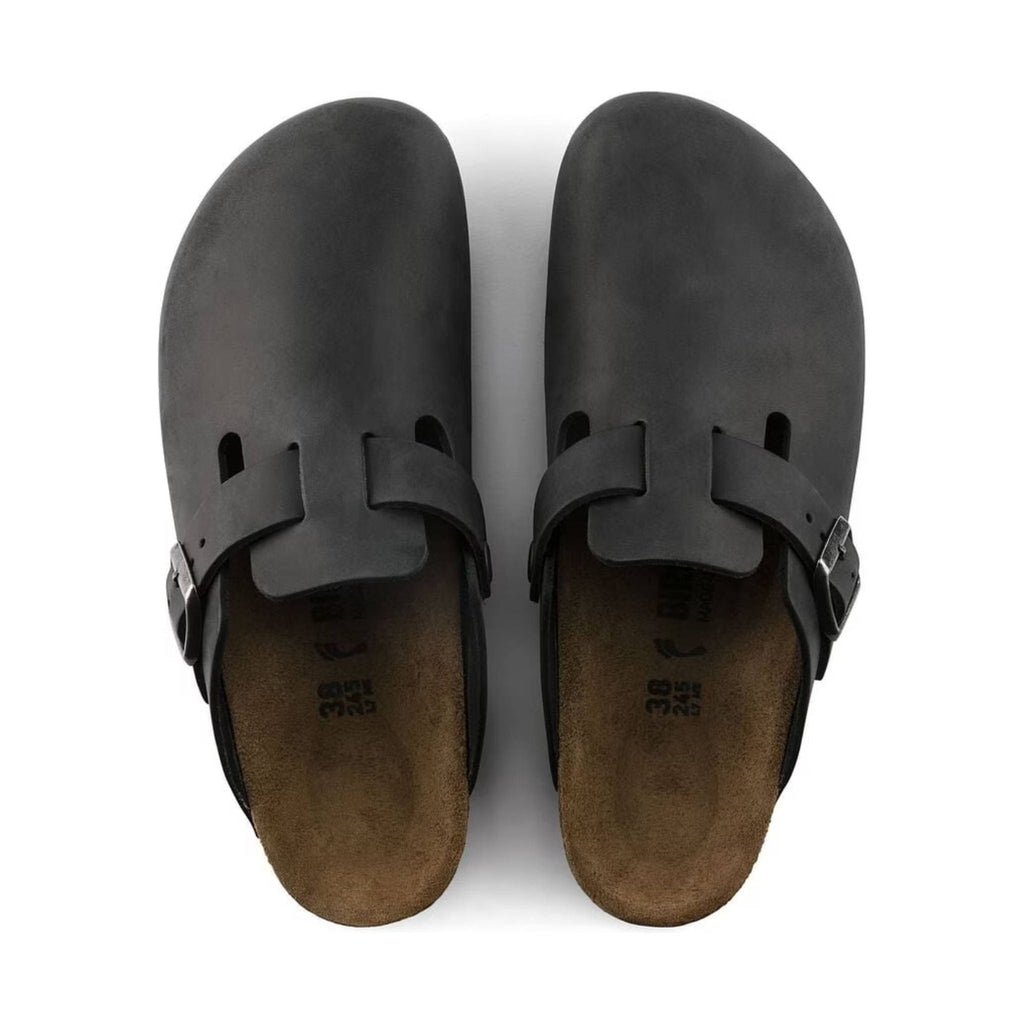 Birkenstock Boston - Oiled Leather Black - Lenny's Shoe & Apparel