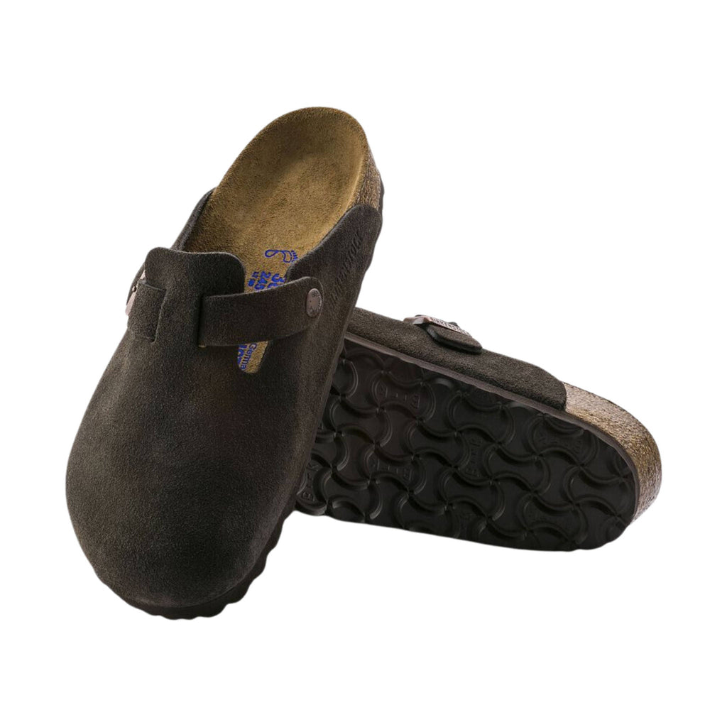 Birkenstock Boston Soft Footbed - Mocha Suede - Lenny's Shoe & Apparel