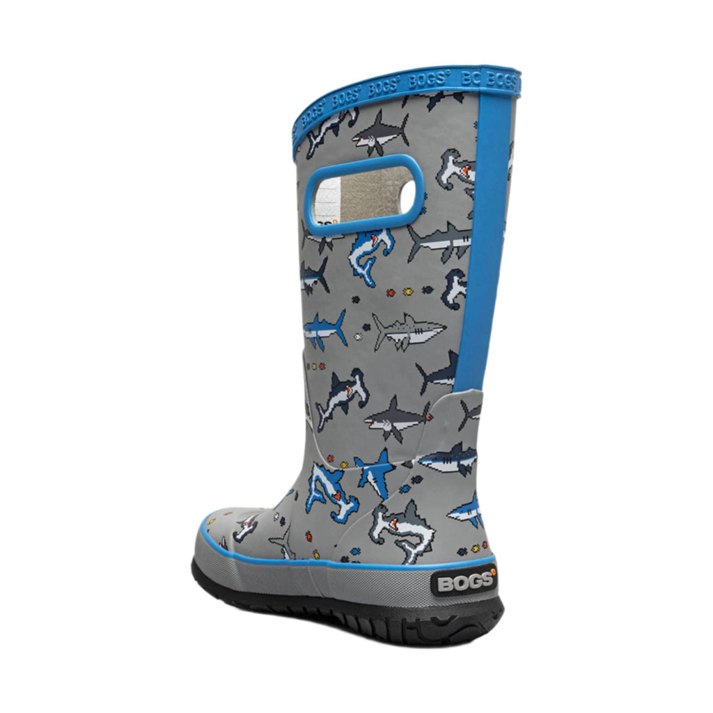 Bogs Kids' Pixel Shark Rain Boots - Gray Multi - Lenny's Shoe & Apparel