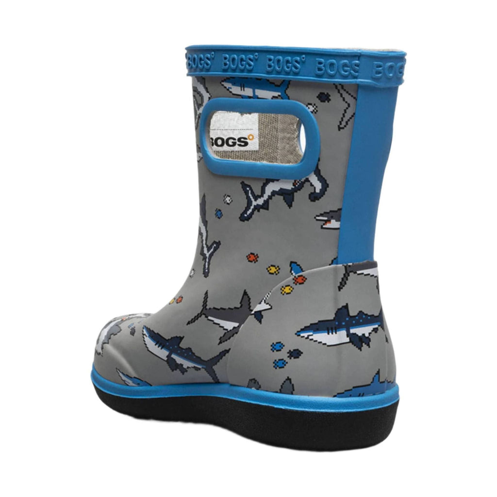 Bogs Kids' Skipper II Pixel Shark Rain Boots - Gray Multi - Lenny's Shoe & Apparel