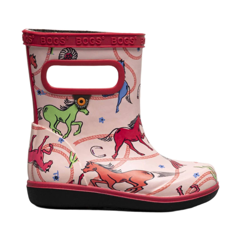 Bogs Kids' Skipper II Rodeo Horses Rain Boots - Pink Multi - Lenny's Shoe & Apparel