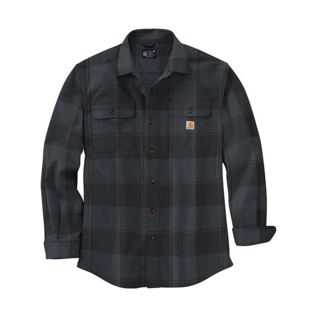 Carhartt Men's Heavy Weight Flannel LS Plaid Shirt - Black - Lenny's Shoe & Apparel