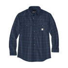 Carhartt Men's Loose Fit Midweight Chambray Long Sleeve Plaid Shirt - Dark Blue - ONLINE STORE CREDIT/EXCHANGE ONLY - Lenny's Shoe & Apparel