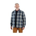 Carhartt Men's Relaxed Fit Flannel Sherpa - Lined Shirt Jac - Blue - Lenny's Shoe & Apparel