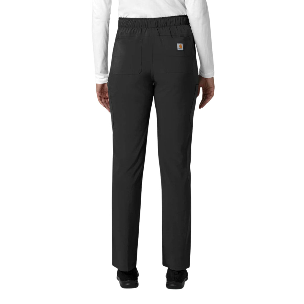 Carhartt Women's Force Cross Flex Straight Leg Cargo Scrub Pant - Black - Lenny's Shoe & Apparel