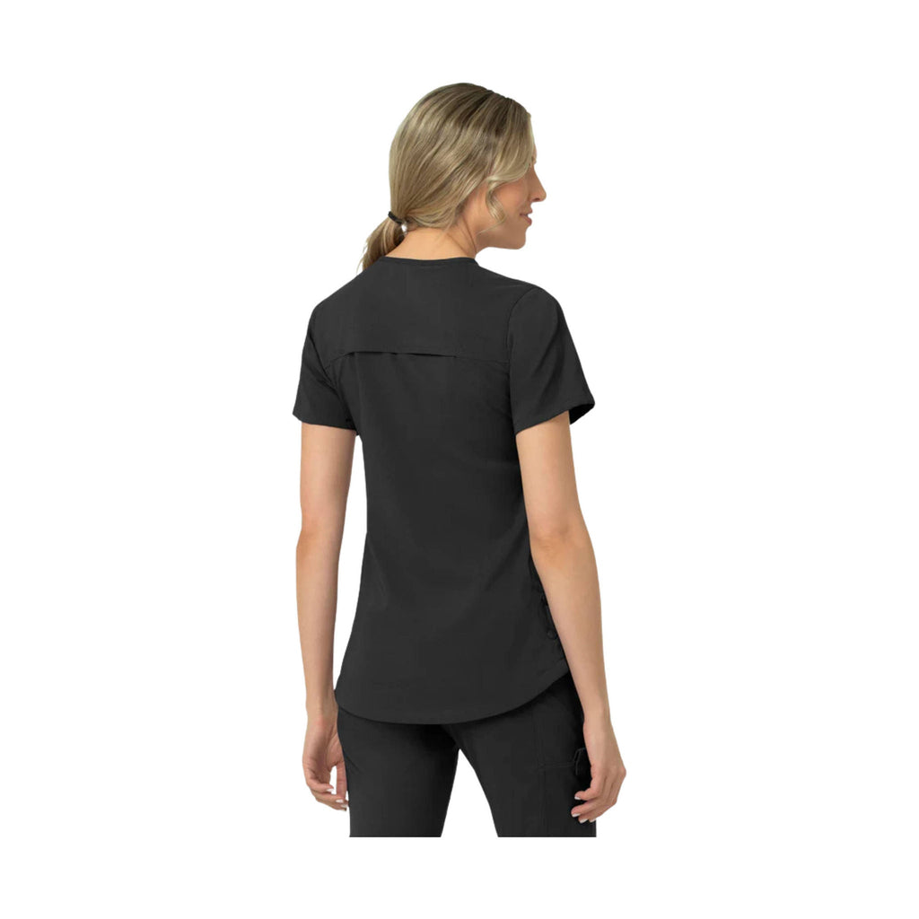 Carhartt Women's Rugged Flex Peak 4 Pocket V Neck Scrub Top - Black - Lenny's Shoe & Apparel