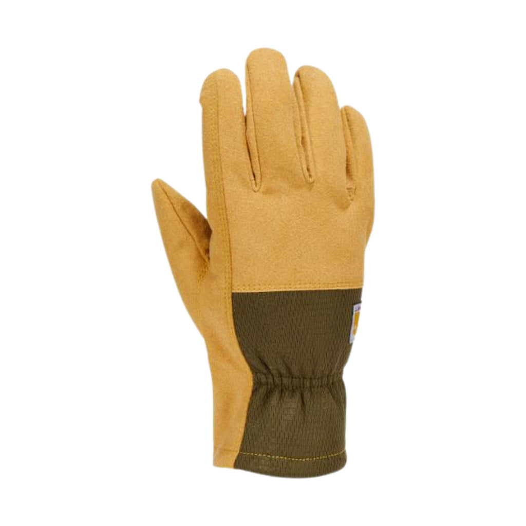 Carhartt Women's Synthetic Suede Stretch Knit Gloves - Barley/Basil - Lenny's Shoe & Apparel