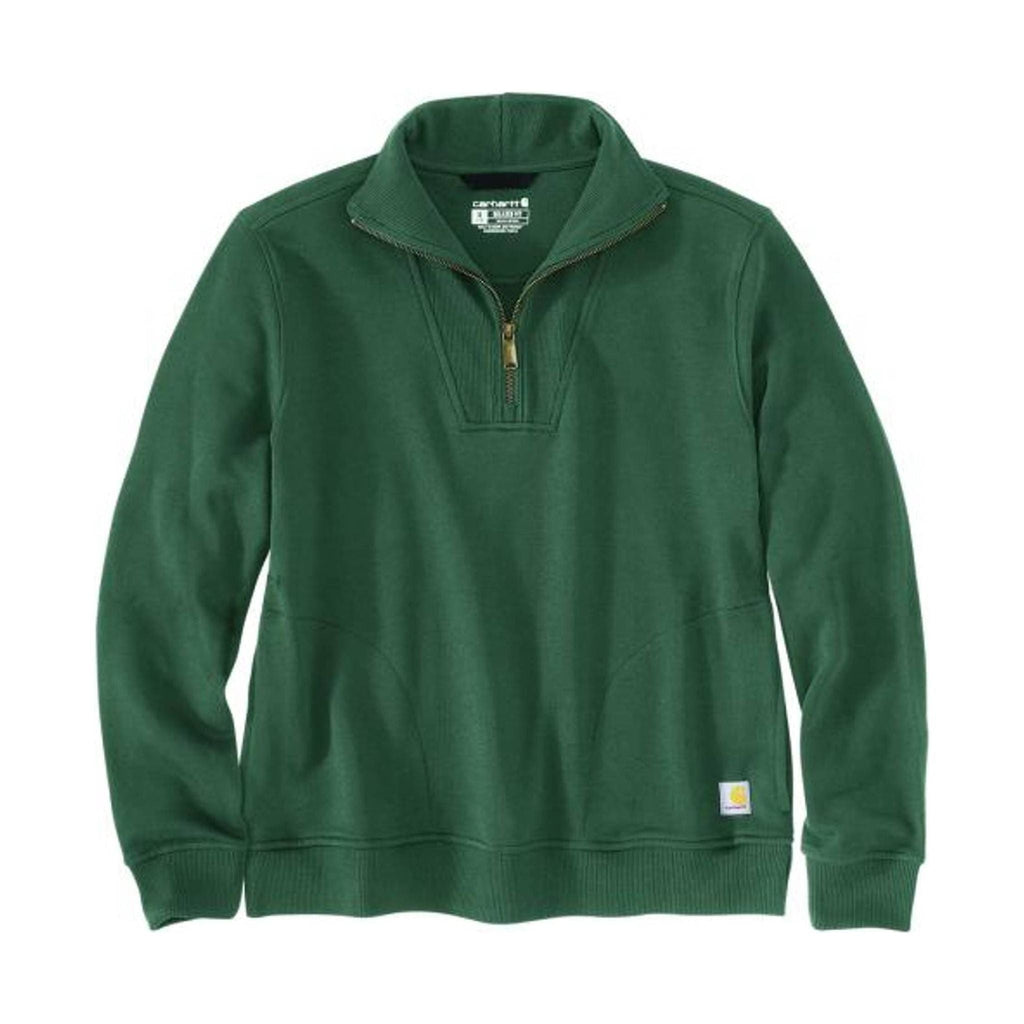 Carhartt Women's Tencel Fabric 1/2 Zip Sweatshirt - Frosted Balsam - ONLINE STORE CREDIT/EXCHANGE ONLY - Lenny's Shoe & Apparel