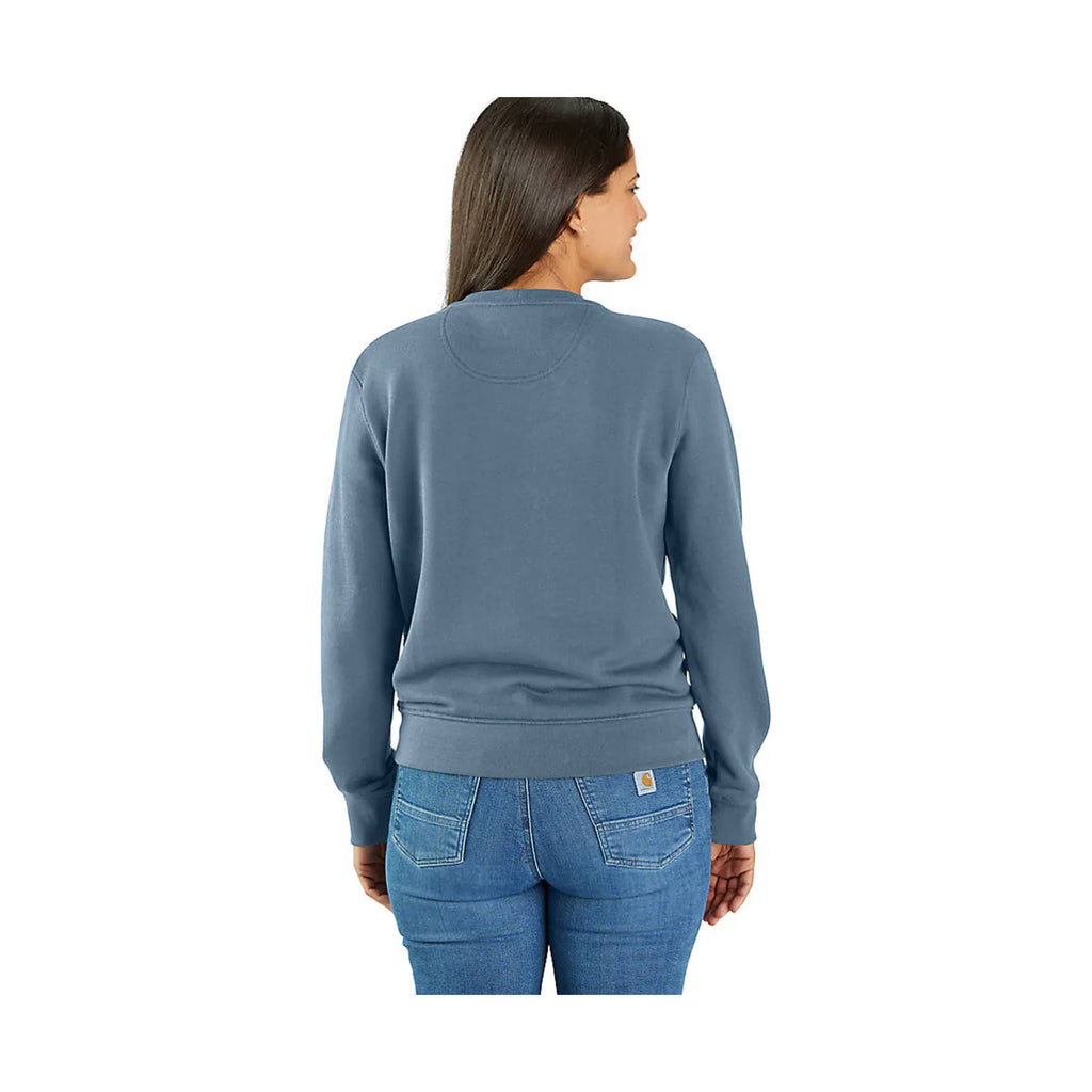 Carhartt Women's Tencel Fiber Series Relaxed Fit French Terry Crewneck Sweatshirt - Thundercloud - Lenny's Shoe & Apparel