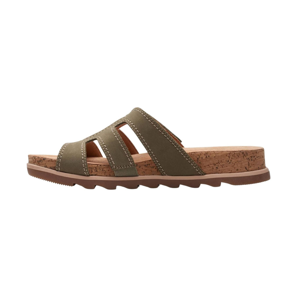 Clarks Women's Yacht Coral Sandal - Olive - Lenny's Shoe & Apparel