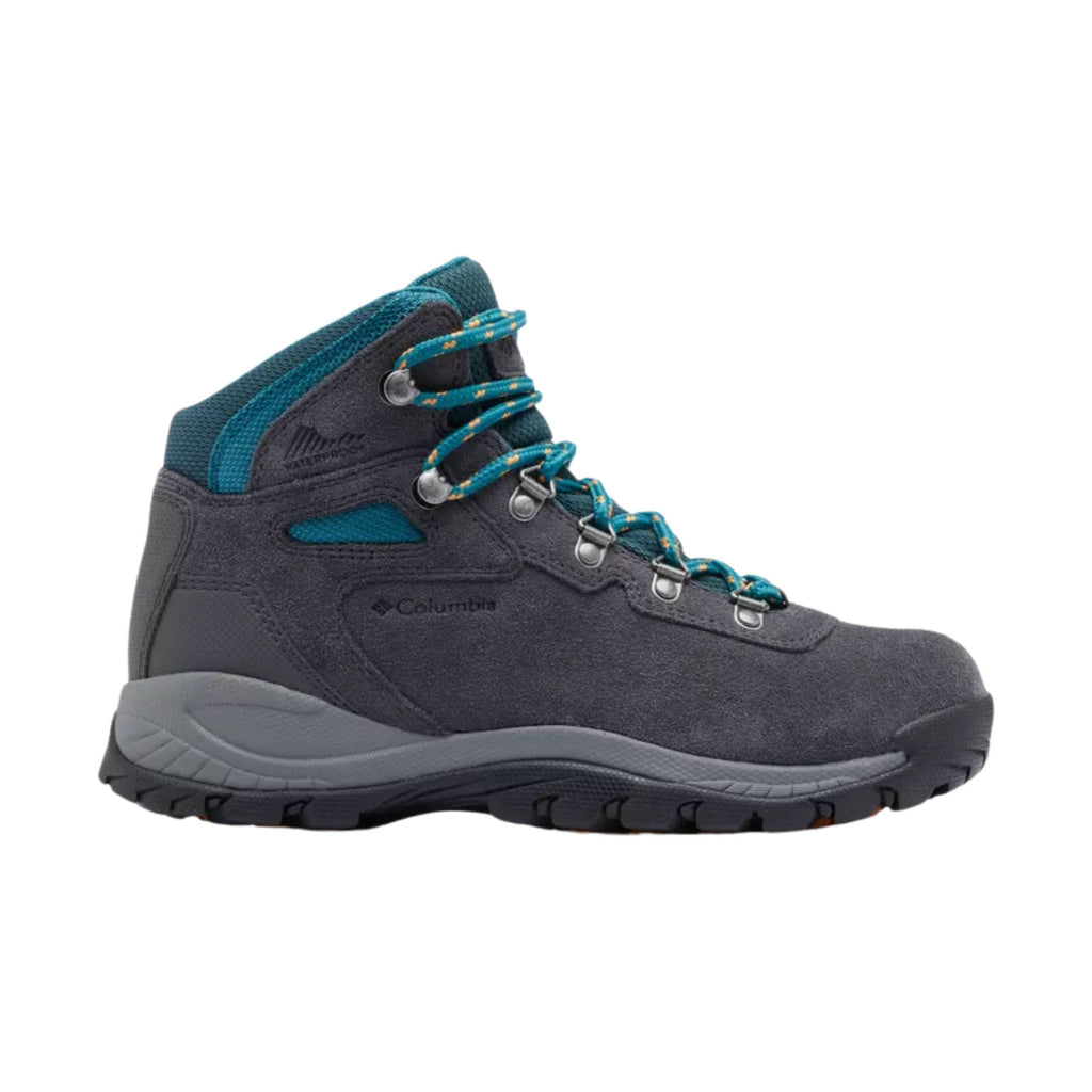 Columbia Women's Newton Ridge Plus Waterproof Amped Wide Boot - Shark/River Blue FINAL SALE - Lenny's Shoe & Apparel