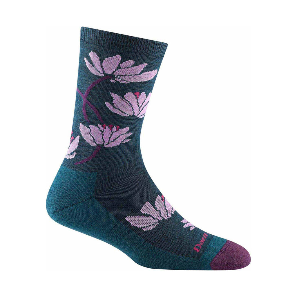 Darn Tough Vermont Women's Lilies Crew Lightweight Sock - Dark Teal - Lenny's Shoe & Apparel