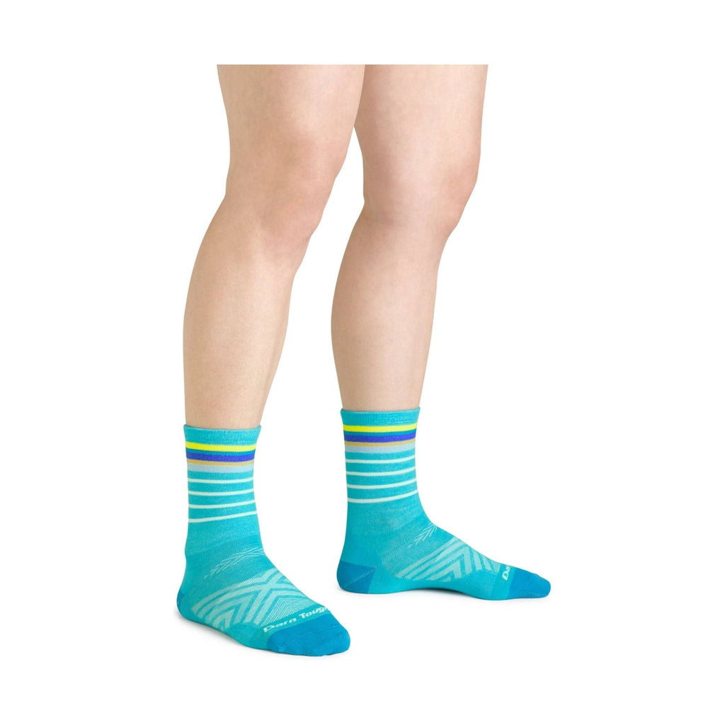 Darn Tough Vermont Women's Stride Micro Crew Ultra-Lightweight Running Sock - Teal - Lenny's Shoe & Apparel