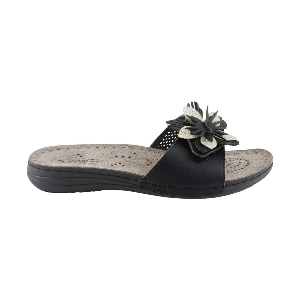 Flexus Women's Flowerstars Sandals - Black - Lenny's Shoe & Apparel