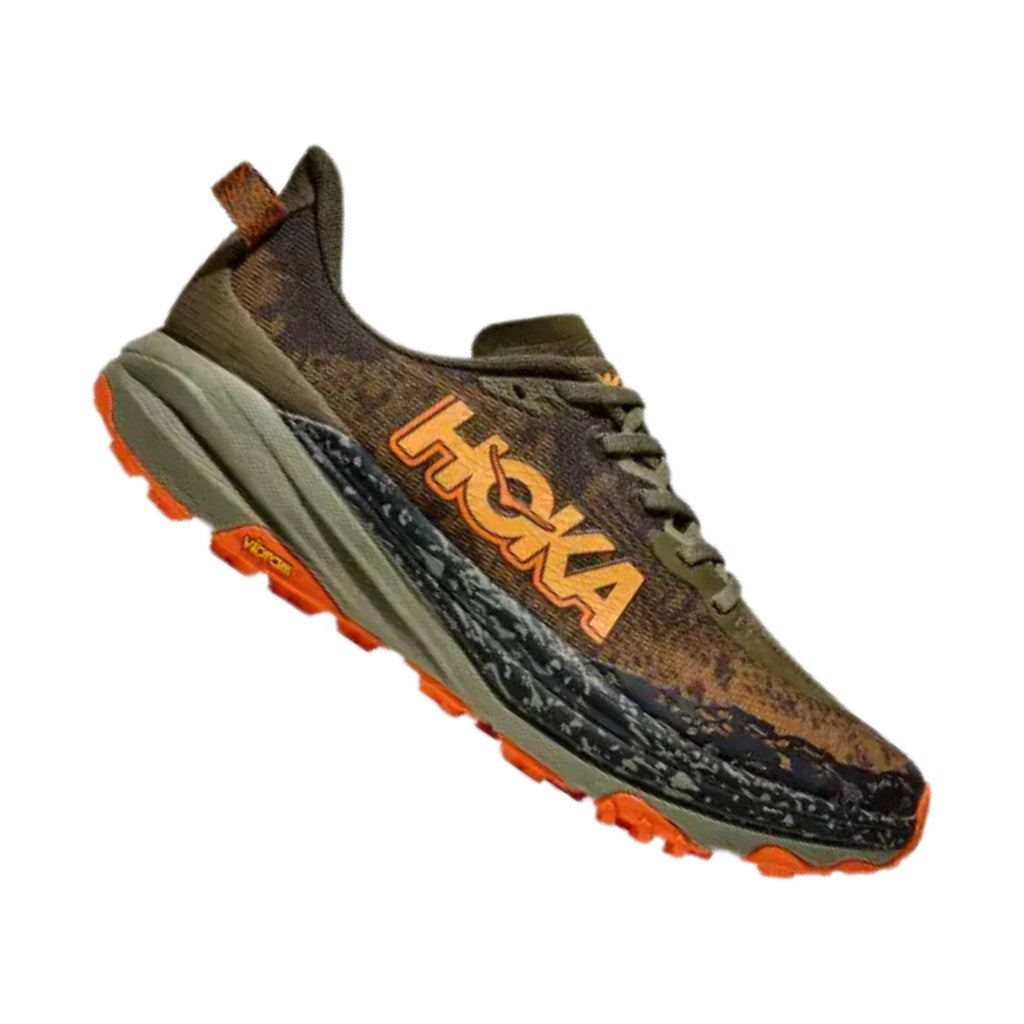 HOKA Men's Speedgoat 6 Trail Running Shoes - Antique Olive/Squash - Lenny's Shoe & Apparel