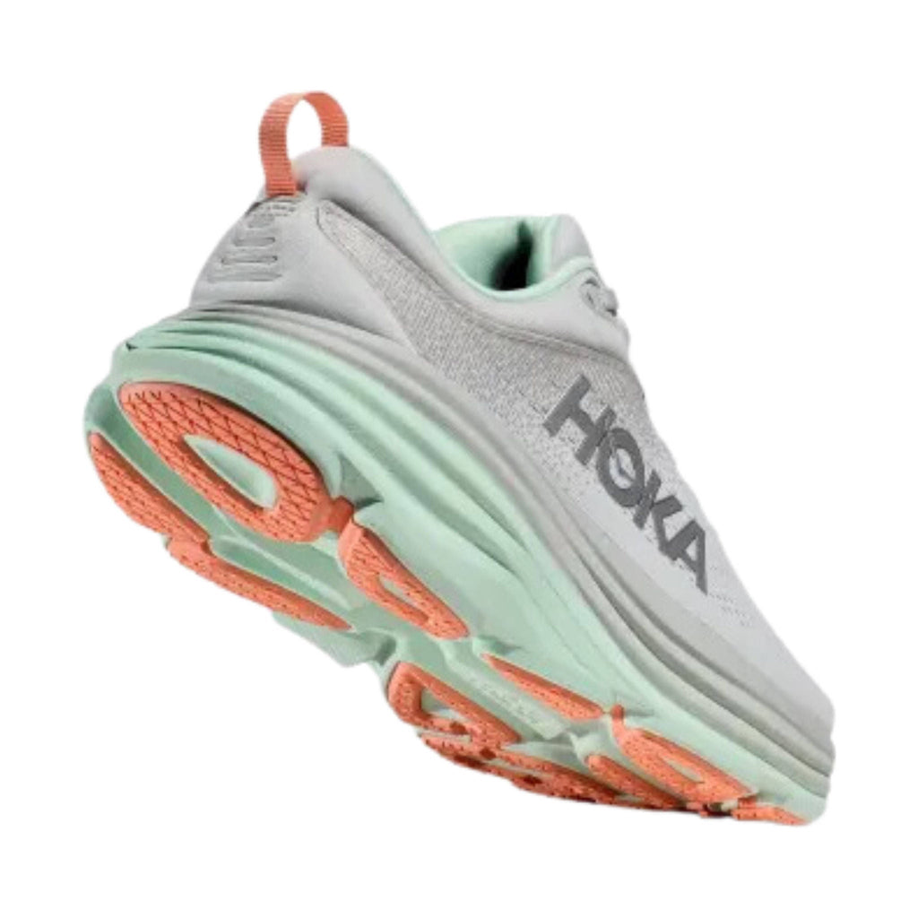 HOKA Women's Bondi 8 - Stardust/ Aqua Breeze - Lenny's Shoe & Apparel