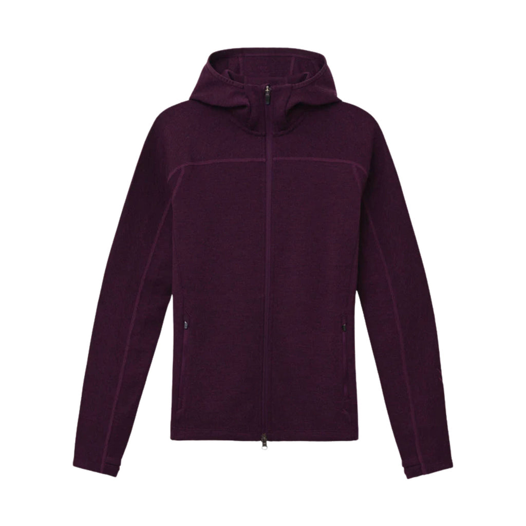 Ibex Women's Shak Hoodoo Hoodie - Blackberry Melange - Lenny's Shoe & Apparel