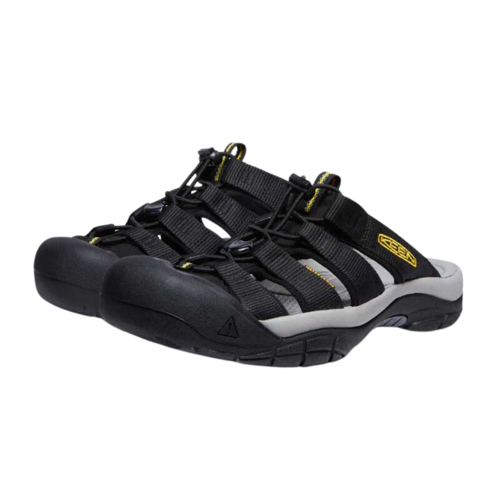 KEEN Men's Newport Slide - Black/Keen Yellow - Lenny's Shoe & Apparel