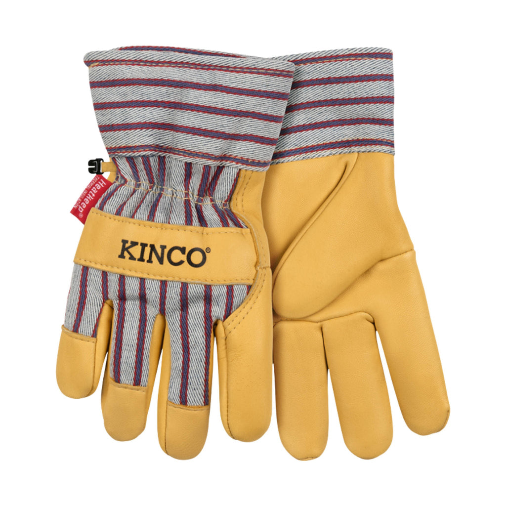 Kinco Kids' 1927 Lined Grain Leather Palm With Safety Cuff Gloves - Otto Striped - Lenny's Shoe & Apparel