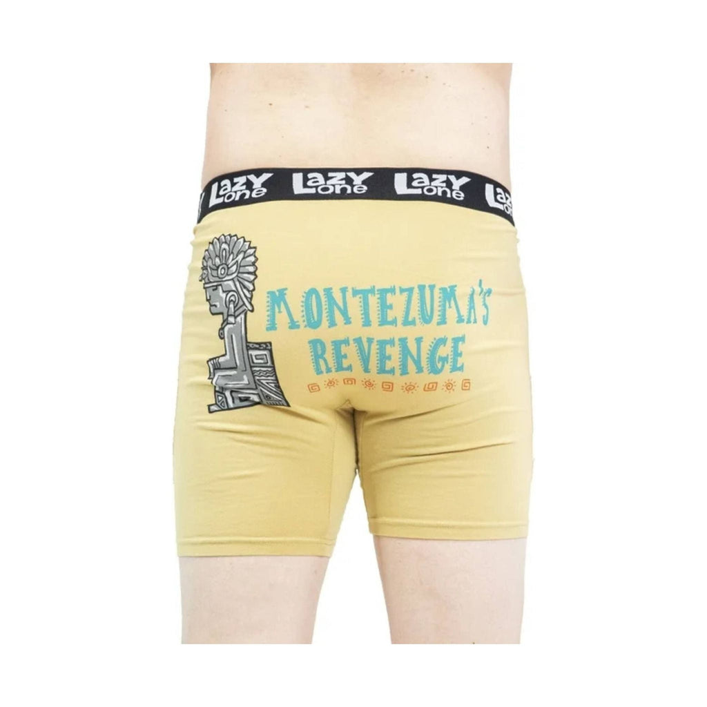 Lazy One Men's Montezuma Revenge Boxer Briefs - Yellow/ Blue/ Black - Lenny's Shoe & Apparel