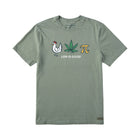 Life Is Good Men's Chicken Pot Pi Icons Short Sleeve Tee - Moss Green - Lenny's Shoe & Apparel