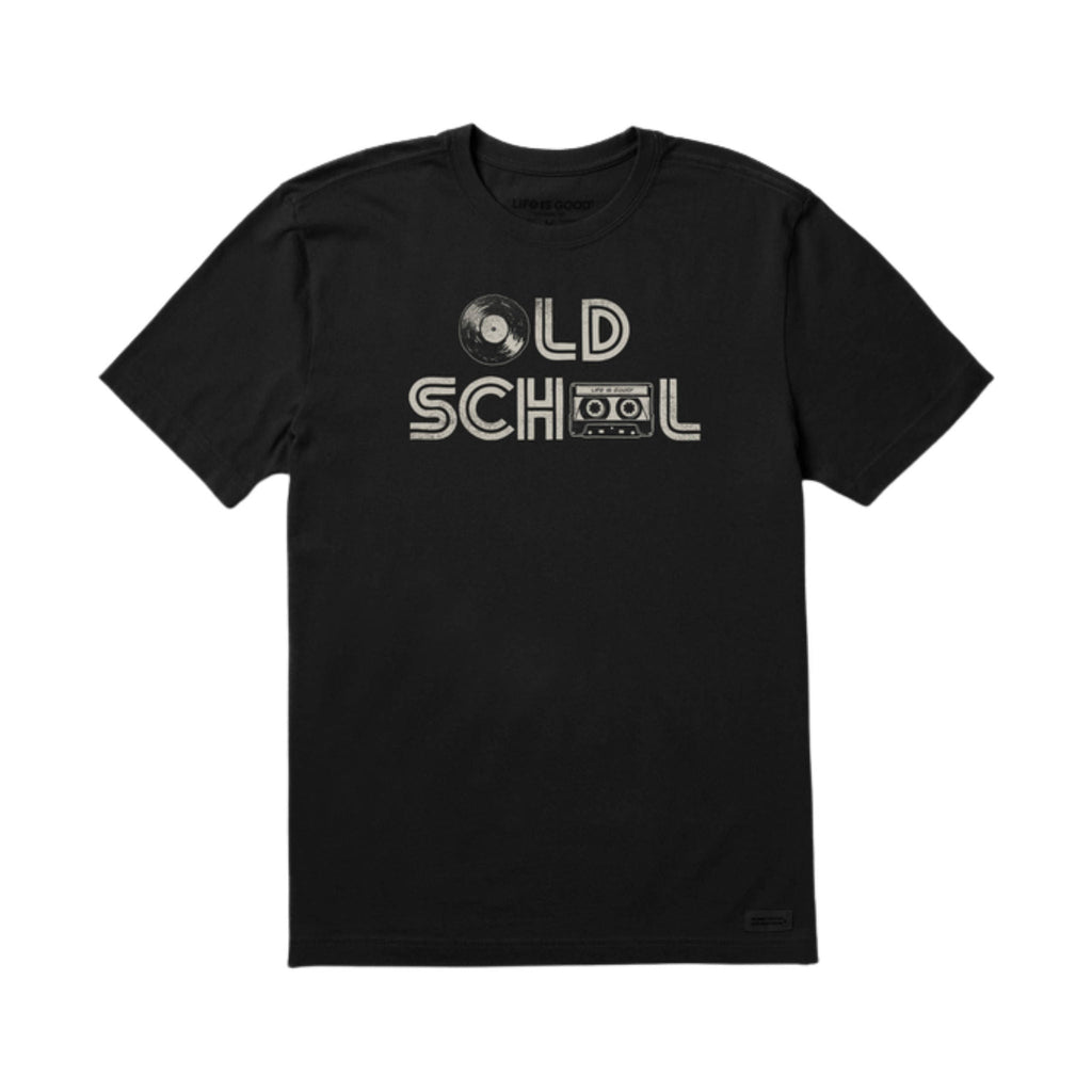 Life Is Good Men's Old School Vinyl Cassette Short Sleeve Tee - Jet Black - Lenny's Shoe & Apparel