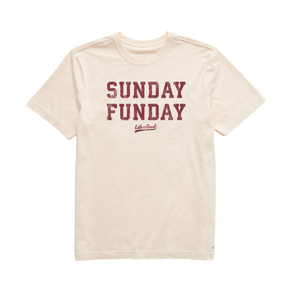 Life Is Good Men's Sunday Funday Crusher LITE Tee - Putty White - Lenny's Shoe & Apparel