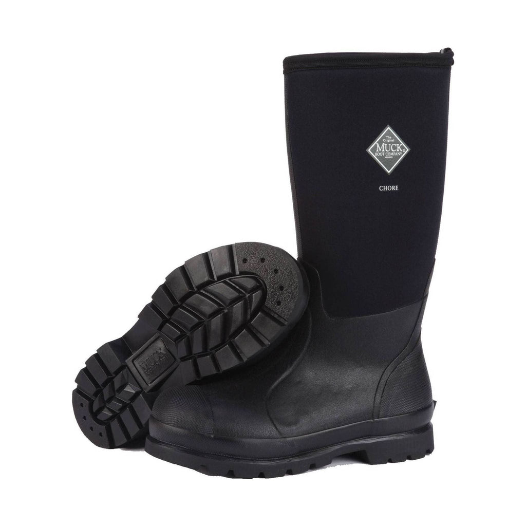 Muck Boot Men's Chore Classic Hi Plain Toe Work Boot - Black - Lenny's Shoe & Apparel