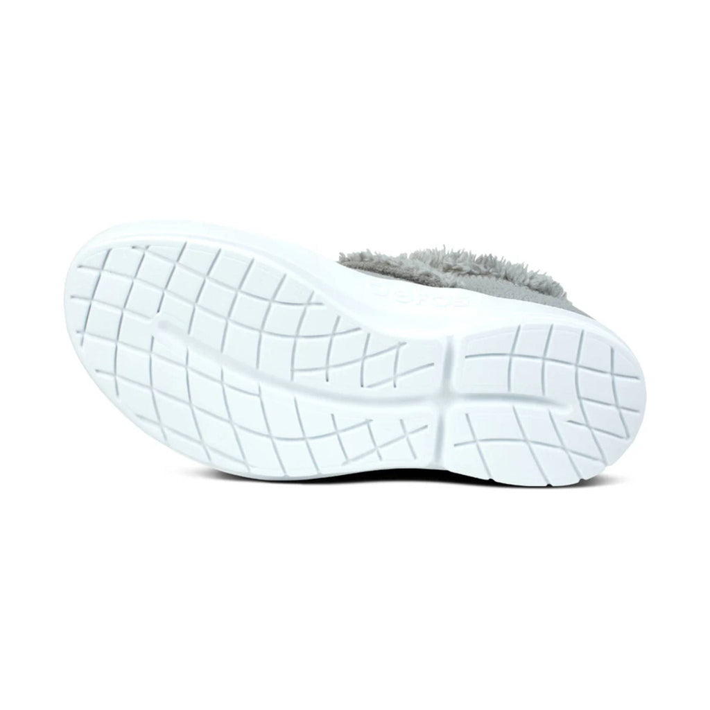 OOfos Women's OOcoozie Low Shoes - Slate Sherpa - Lenny's Shoe & Apparel