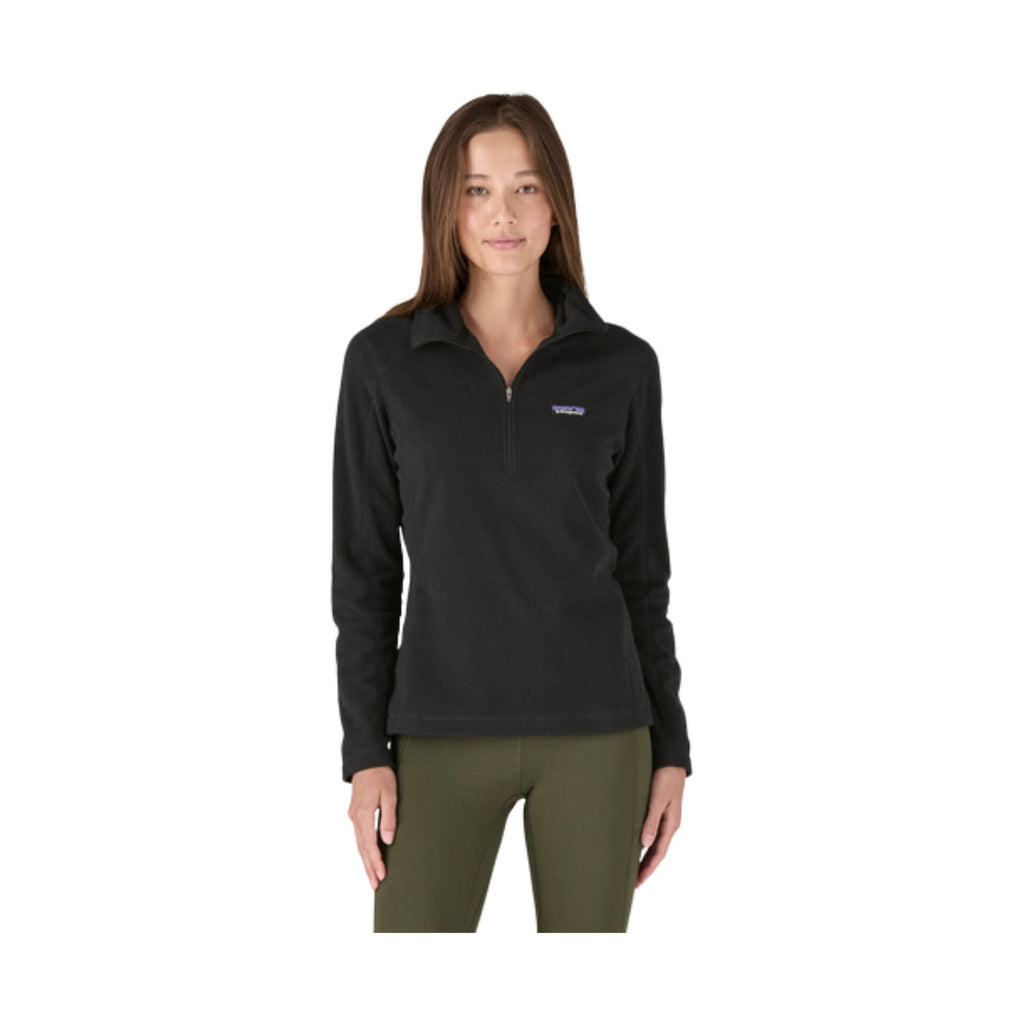 Patagonia Women's Micro D Quarter Zip Fleece - Black - Lenny's Shoe & Apparel