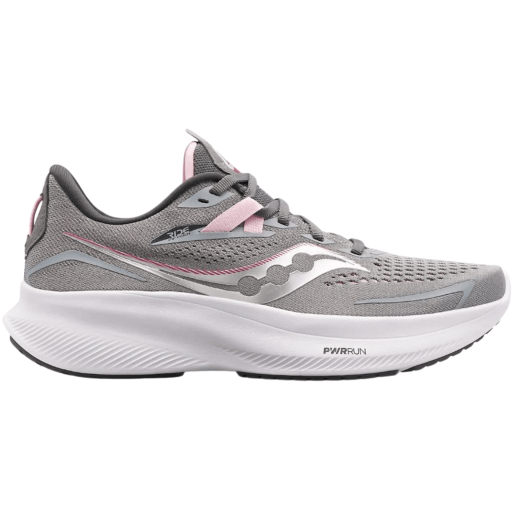 Saucony Women's Ride 15 Running Shoes - Alloy/Quartz FINAL SALE - Lenny's Shoe & Apparel