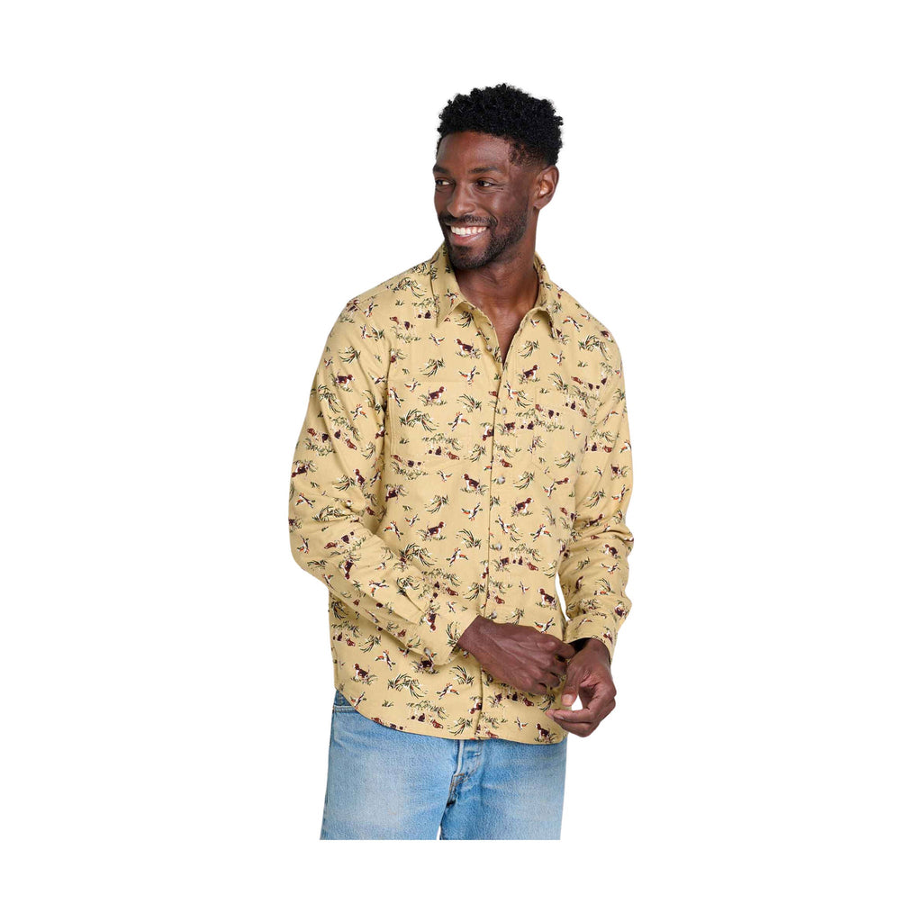 Toad & Co Men's Flannagan Long Sleeve Shirt - Carob Dog Print - Lenny's Shoe & Apparel