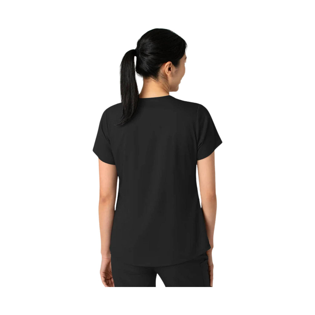 Wonder Wink Women's 2 Pocket V Neck Scrub Top - Black - Lenny's Shoe & Apparel