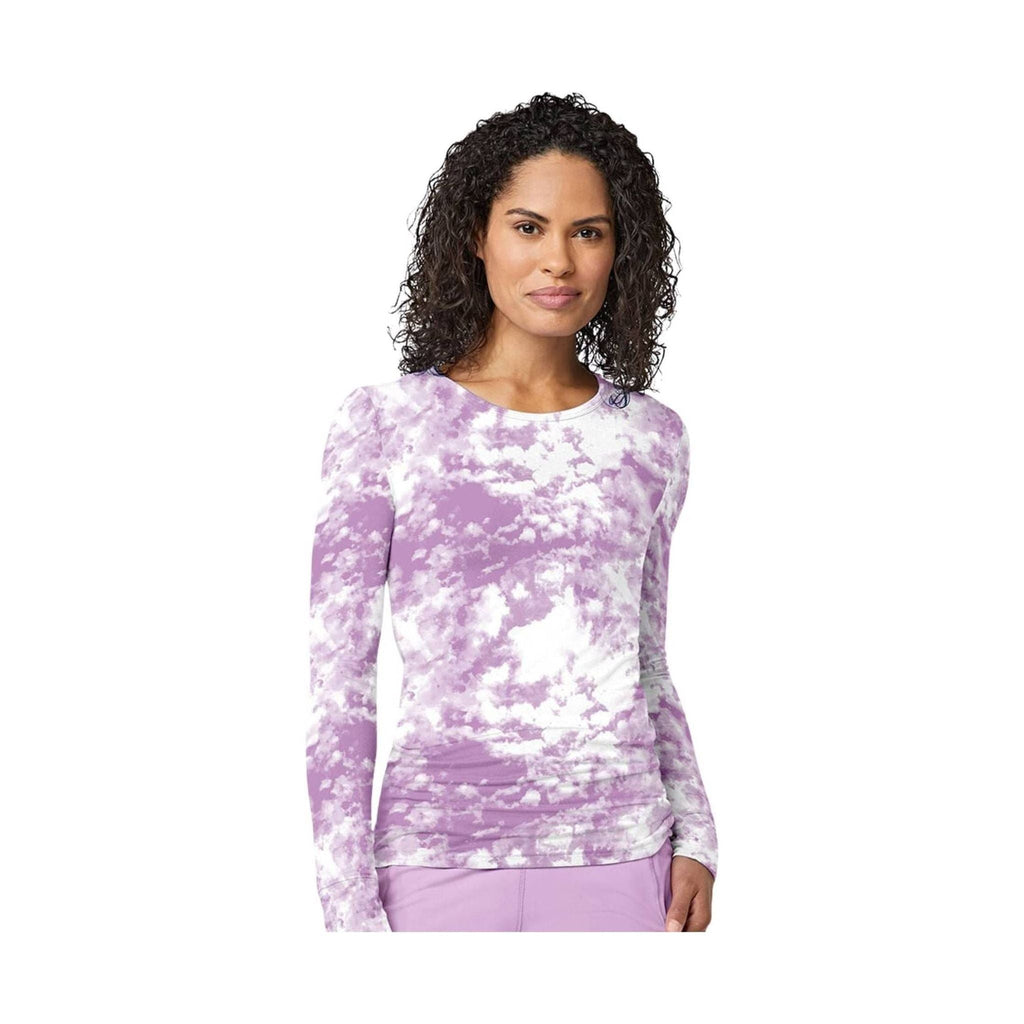 Wonder Wink Women's All Over Print Silky Scrub Tee - Violet Sky - ONLINE STORE CREDIT/EXCHANGE ONLY - Lenny's Shoe & Apparel