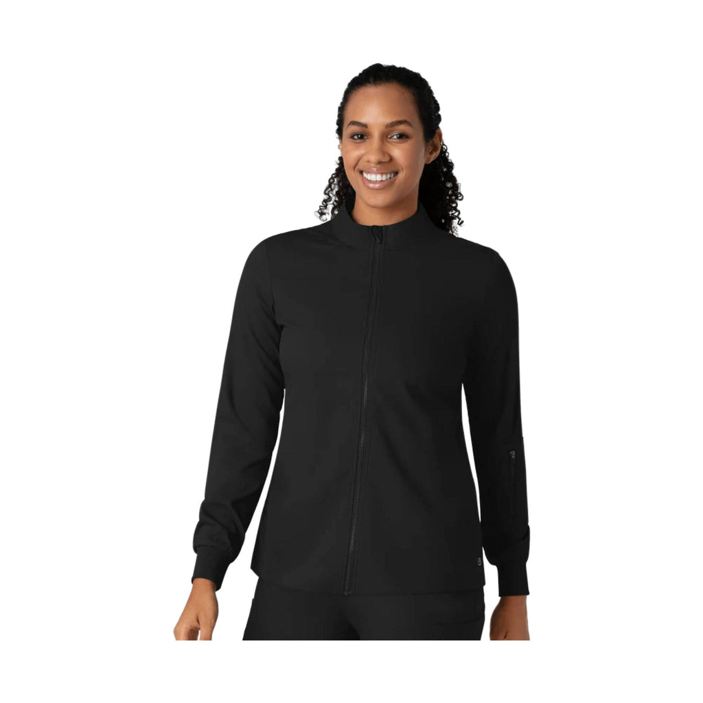 Wonder Wink Women's Warm Up Scrub Jacket - Black - Lenny's Shoe & Apparel