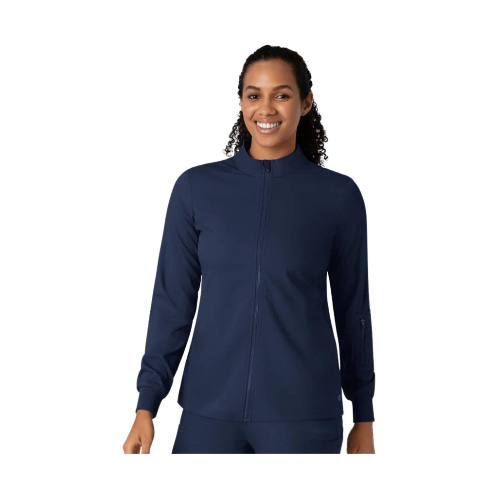 Wonder Wink Women's Warm Up Scrub Jacket - Navy Blue - Lenny's Shoe & Apparel