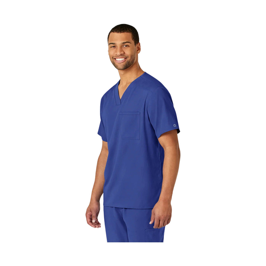 WonderWink Men's Pro V Neck Scrub Top - Galaxy Blue - Lenny's Shoe & Apparel