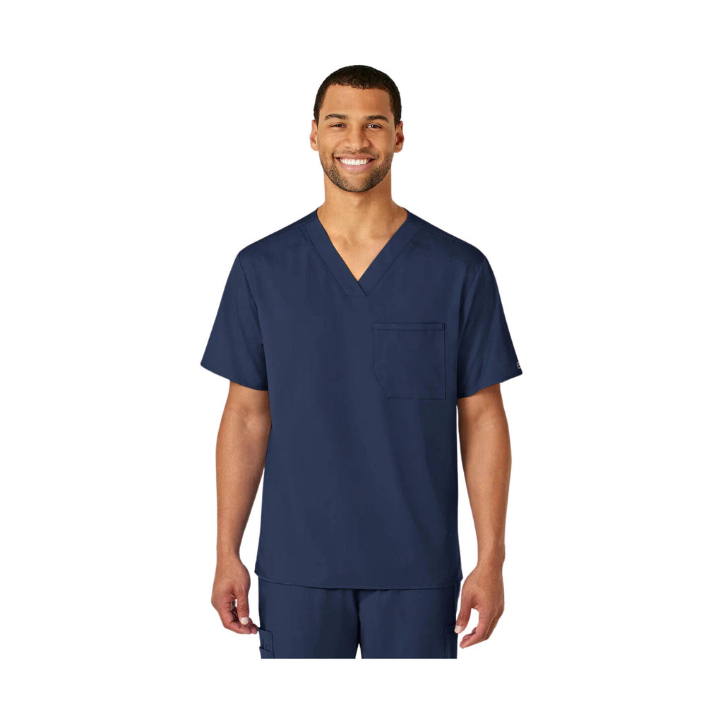 WonderWink Men's Pro V Neck Scrub Top - Navy - Lenny's Shoe & Apparel