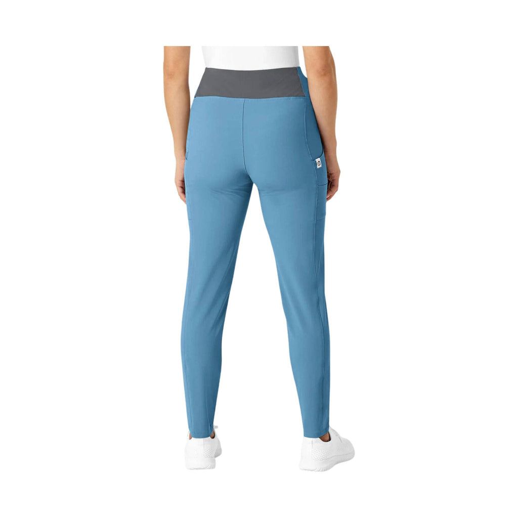 WonderWink Renew Women's High Waist Pant Power Scrub Pant - Bay Blue - Lenny's Shoe & Apparel