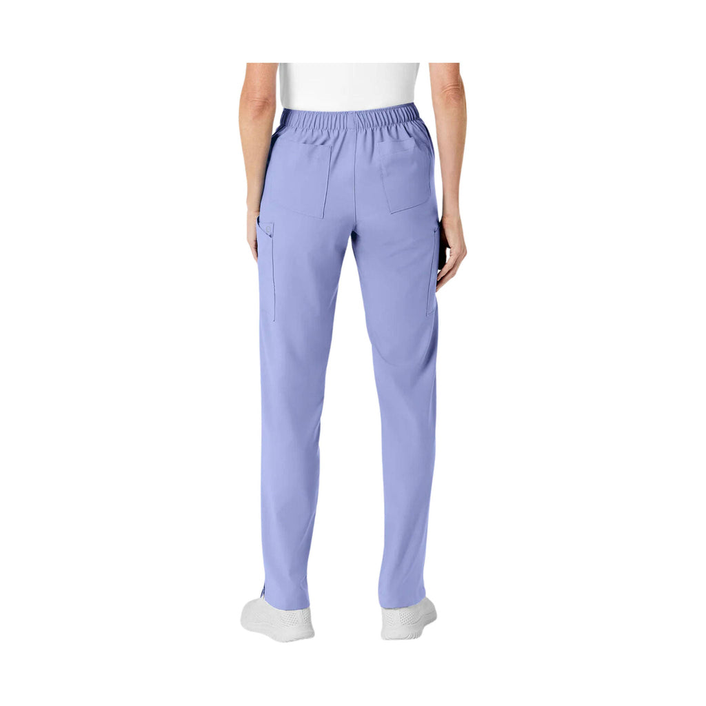 WonderWink Women's Flat Front Cargo Scrub Pant - Ceil Blue - Lenny's Shoe & Apparel