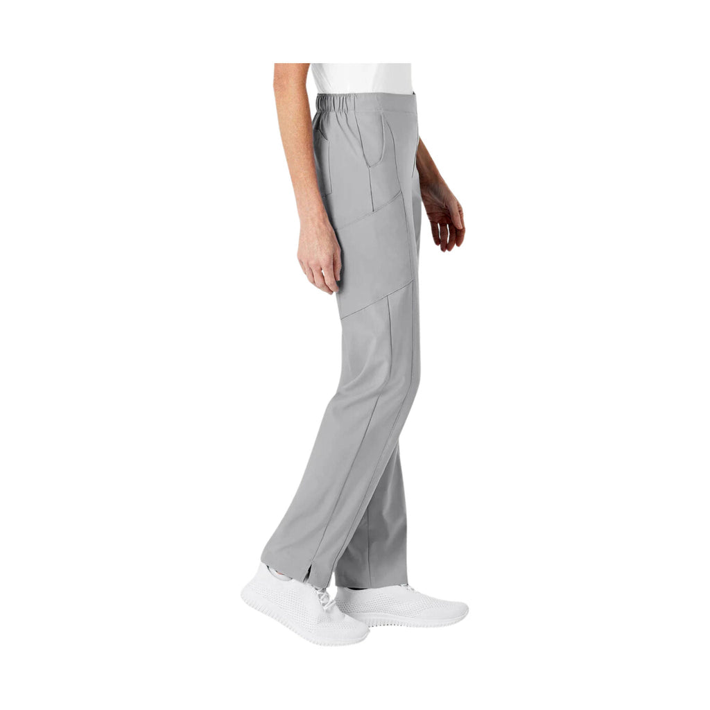 WonderWink Women's Flat Front Cargo Scrub Pant - Light Grey/Blue - Lenny's Shoe & Apparel