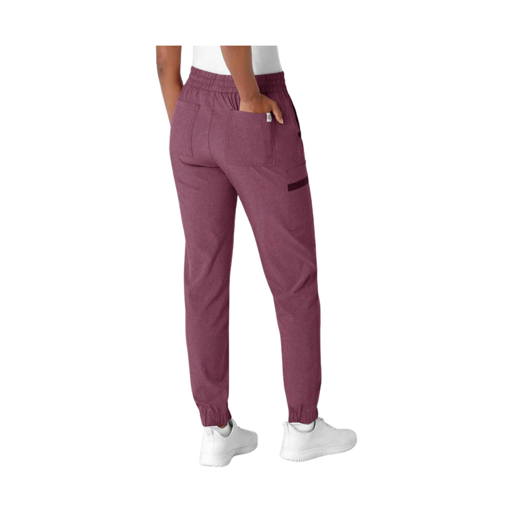 WonderWink Women's Jogger Scrub Pant - Wine Heather - Lenny's Shoe & Apparel