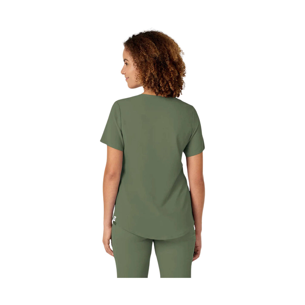 WonderWink Women's Renew V Neck Scrub Top - Olive - Lenny's Shoe & Apparel