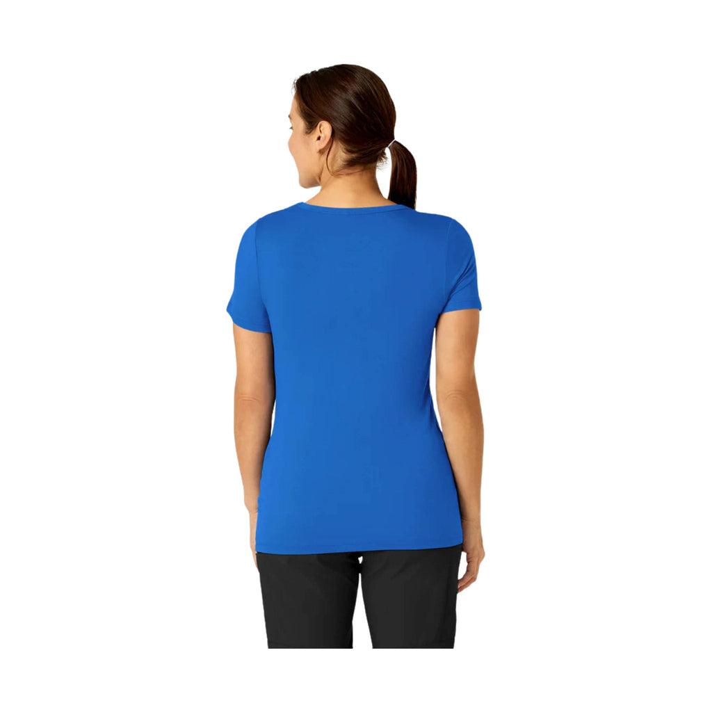 WonderWink Women's Silky Knit Short Sleeve Scrub Tee - Royal - Lenny's Shoe & Apparel