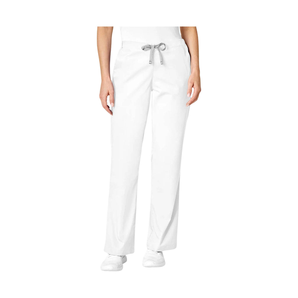 WonderWink Work Women's Flare Leg Scrub Pant - White - Lenny's Shoe & Apparel